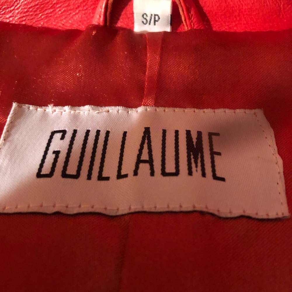 Guillaume red leather classic jacket